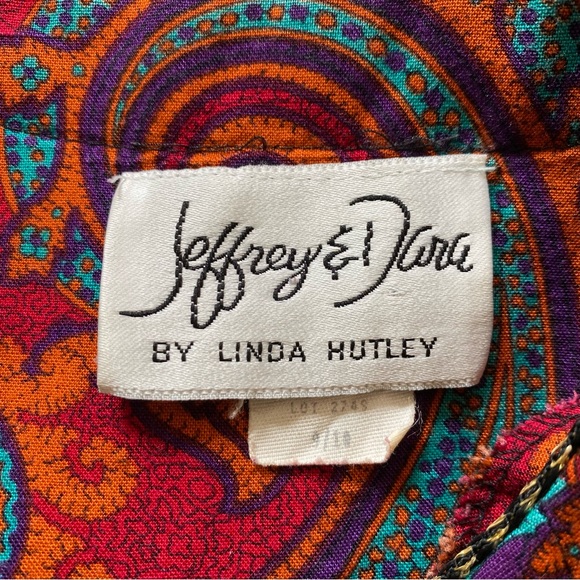 VTG 80’s/90’s Quilted Red Multicolor Paisley Print Cropped Bolero Jacket - Picture 12 of 16